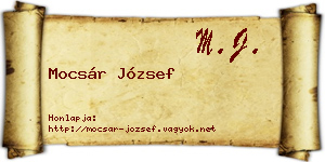 Mocsár József névjegykártya