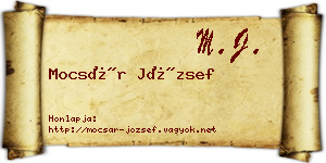 Mocsár József névjegykártya