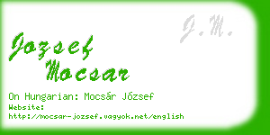 jozsef mocsar business card