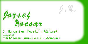 jozsef mocsar business card